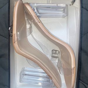 Pretty little things wide clear heels size 10